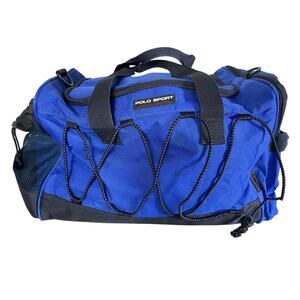 Vintage Polo Sport Ralph‎ Lauren Blue Duffle Gym Bag Travel Carry-On Nylon